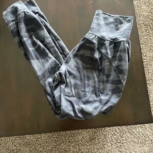 Athleta Gray and Black Joggers Modern Artistic Design